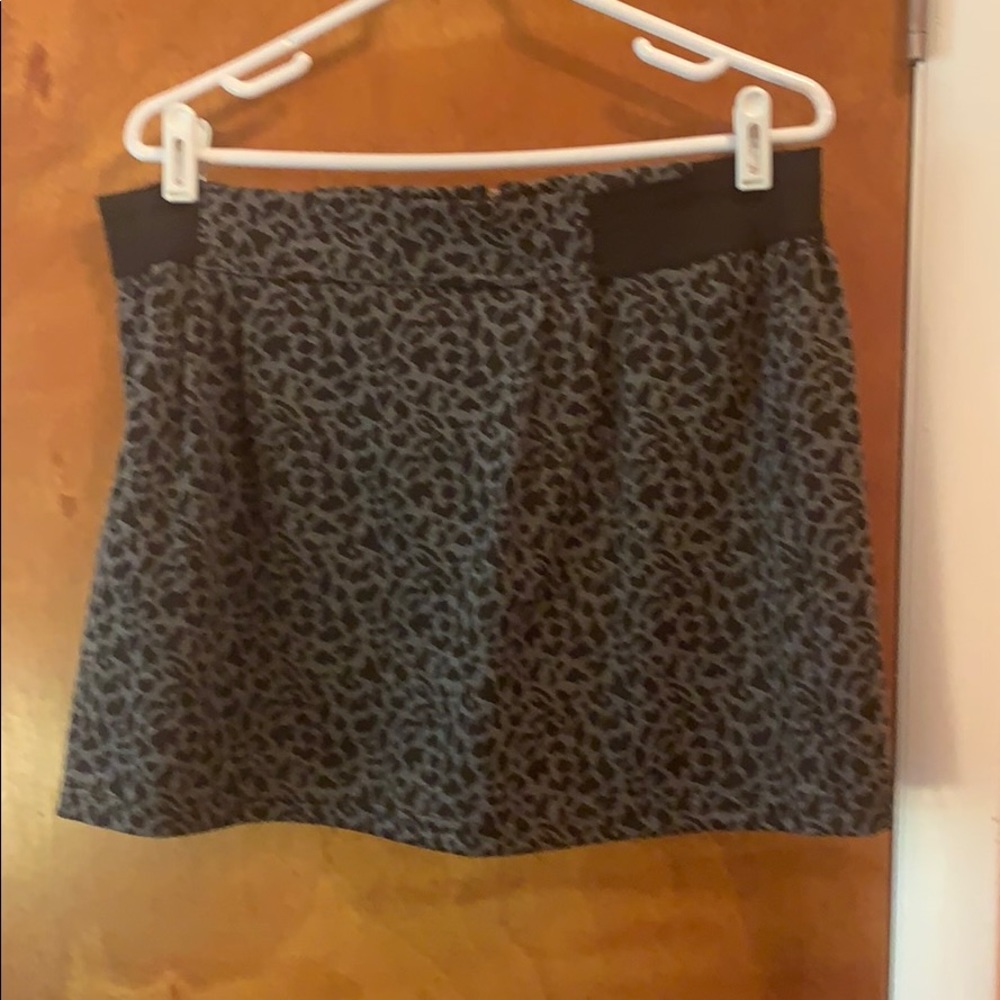 Leopard print mini skirt